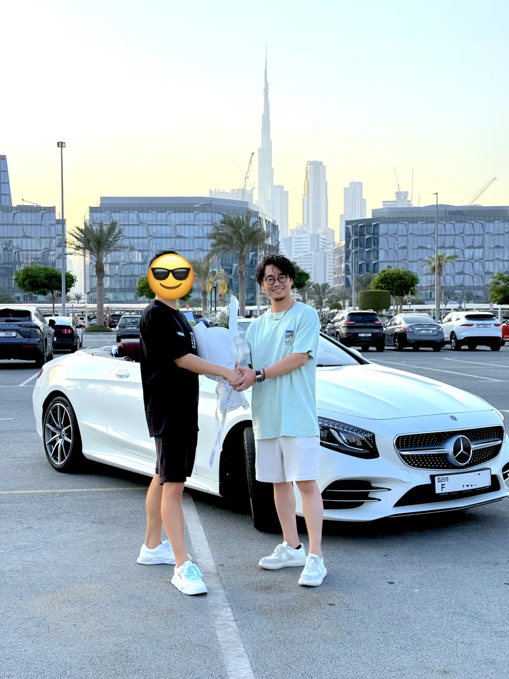 Mercedes S560 2018 を購入されたお客様（お顔とナンバーは隠しています）